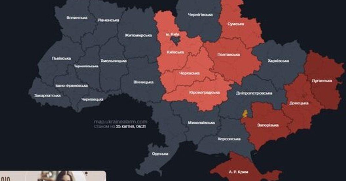 У Київській та низці областей оголошено повітряну тривогу.