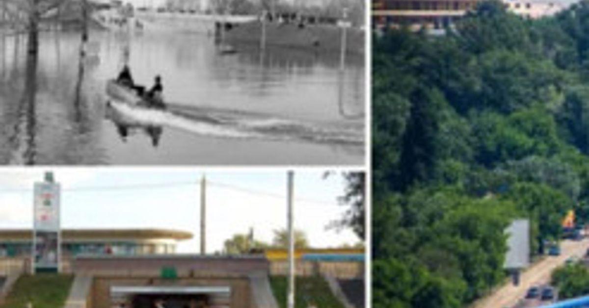 В сети показали последствия паводка в Гидропарке в Киеве в 1970 году.